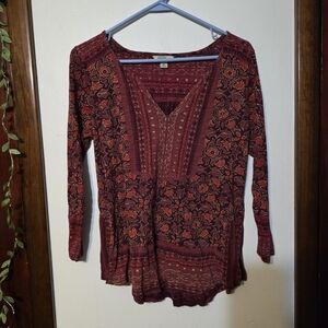 Lucky Brand Floral Blouse